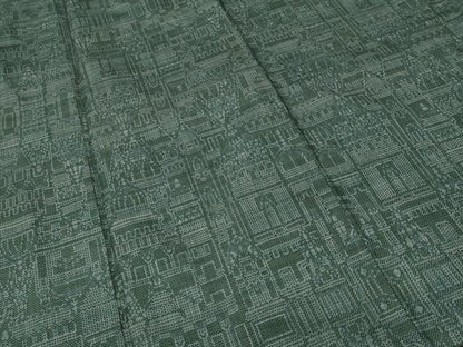 平和屋着物■本場大島紬　7マルキ　風景文　正絹　逸品　CABI7955ev