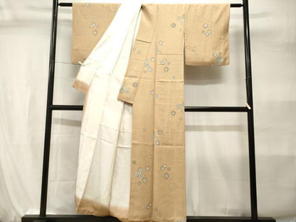 平和屋着物■上質な小紋　幾何学花文　正絹　逸品　CABI7960ev
