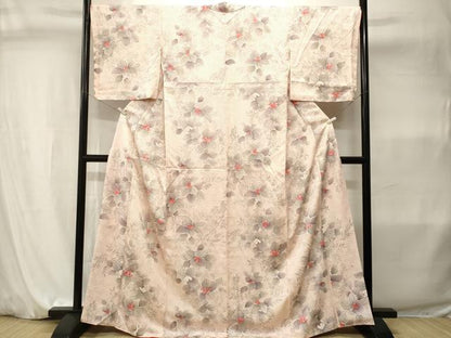 平和屋着物■上質な小紋　絞り　木の実枝葉文　暈し染め　正絹　逸品　CABI7966ev