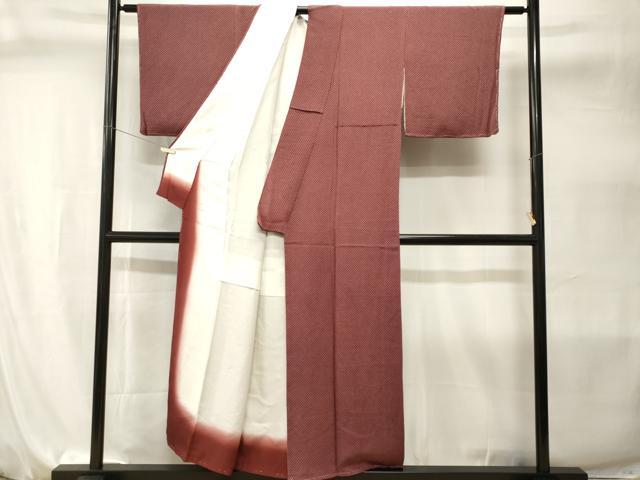 平和屋着物■江戸小紋　分銅繋ぎ　鬼しぼ縮緬　正絹　逸品　未使用　CABI7968ev
