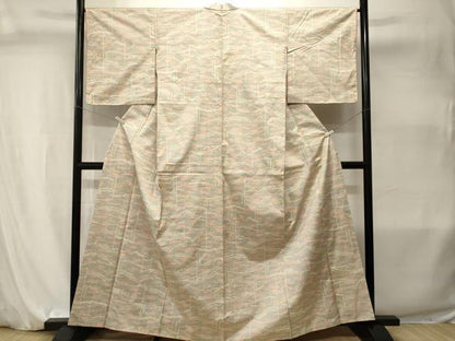 平和屋着物■上質な紬　幾何学文　正絹　逸品　CABI7969ev