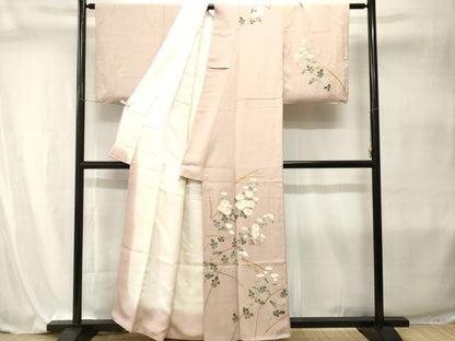 平和屋着物■本加賀友禅作家　南克治　訪問着　芒　枝菊文　正絹　逸品　CABI7975ev