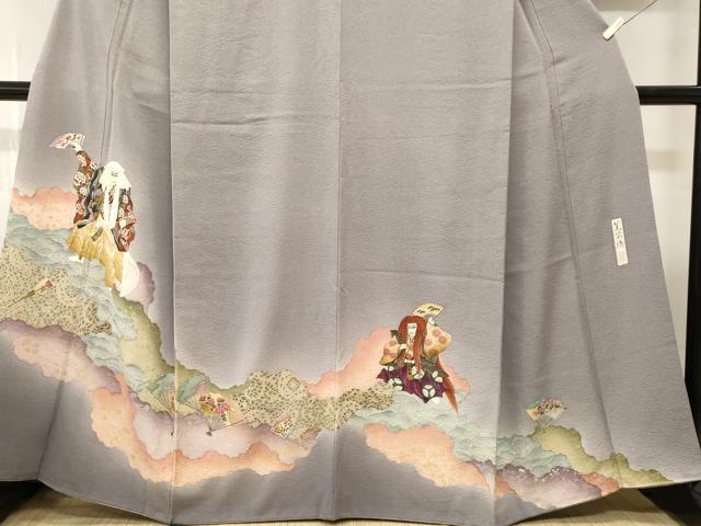 平和屋着物■豪華色留袖　作家物　薫染織　能　道長扇面花文　暈し染め　金彩　正絹　逸品　CABI7979ev
