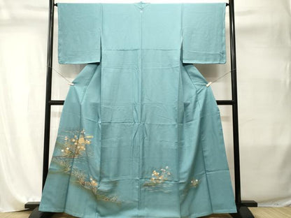平和屋着物■豪華色留袖　籬流水草花文　金彩　正絹　逸品　CABI7985ev