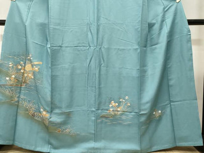 平和屋着物■豪華色留袖　籬流水草花文　金彩　正絹　逸品　CABI7985ev