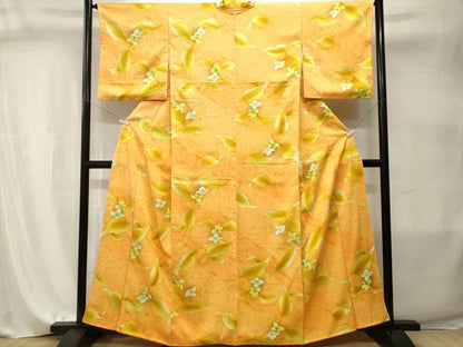 平和屋着物■上質な小紋　草花文　正絹　逸品　CABI7988ev