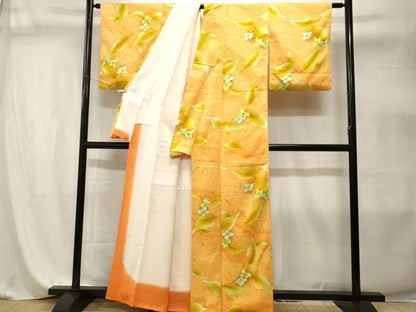 平和屋着物■上質な小紋　草花文　正絹　逸品　CABI7988ev