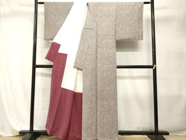 平和屋着物■上質な小紋　草花文　正絹　逸品　CABI7990ev