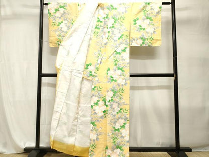 平和屋着物■小紋　草花文　洗える着物　CABI8002ev