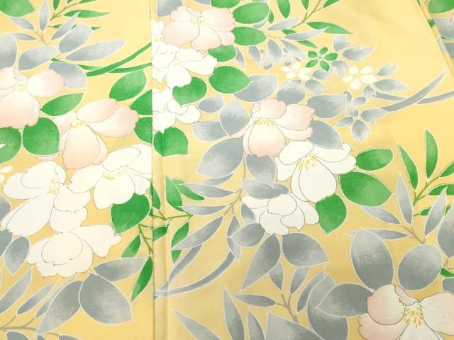 平和屋着物■小紋　草花文　洗える着物　CABI8002ev