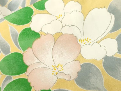 平和屋着物■小紋　草花文　洗える着物　CABI8002ev
