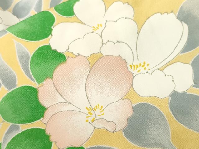 平和屋着物■小紋　草花文　洗える着物　CABI8002ev