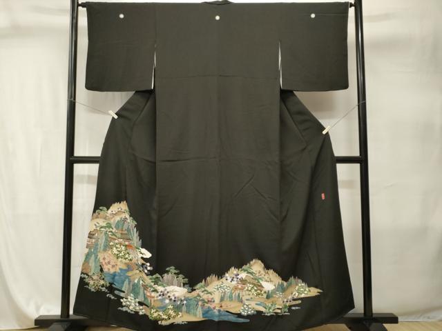 平和屋着物■豪華黒留袖　作家物　御所解文　金彩　正絹　逸品　CABI8009ev