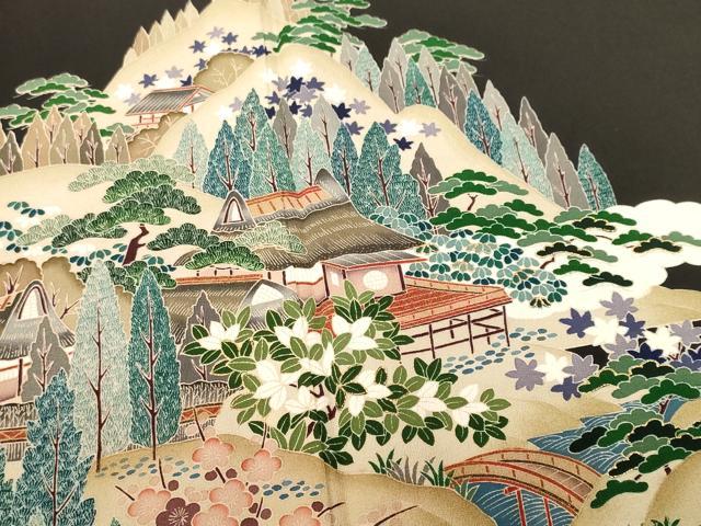 平和屋着物■豪華黒留袖　作家物　御所解文　金彩　正絹　逸品　CABI8009ev