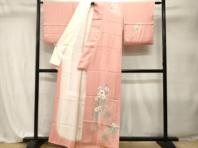 平和屋着物■訪問着　草花文　正絹　逸品　CABI8010ev