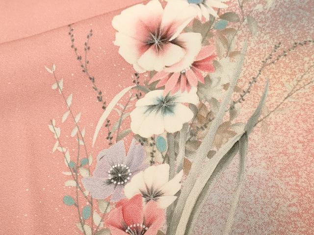 平和屋着物■訪問着　草花文　正絹　逸品　CABI8010ev