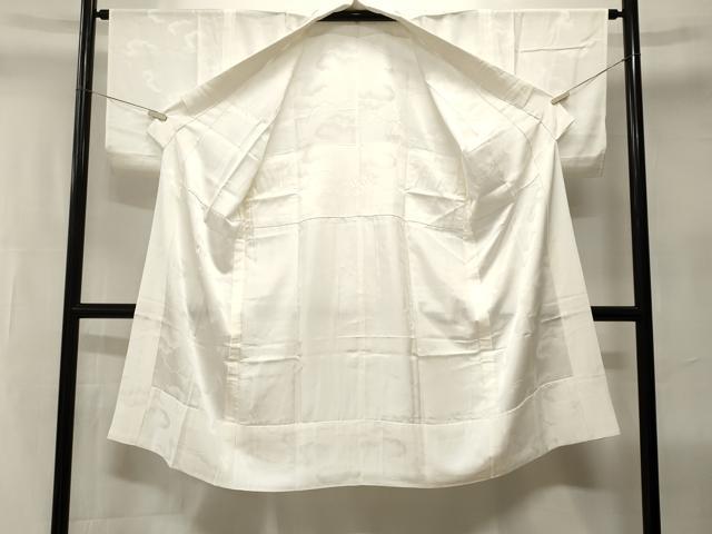 平和屋着物■長襦袢　無双仕立て　雲取り地紋　白色　正絹　逸品　CABI8013ev