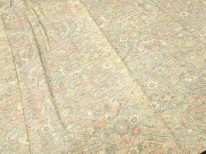 平和屋着物■長襦袢　無双仕立て　切嵌更紗花文　正絹　逸品　CABI8014ev