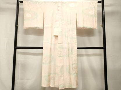 平和屋着物■長襦袢　無双仕立て　舞花地紋　暈し染め　半衿刺繍　正絹　逸品　CABI8015ev