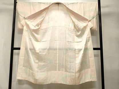 平和屋着物■長襦袢　無双仕立て　舞花地紋　暈し染め　半衿刺繍　正絹　逸品　CABI8015ev