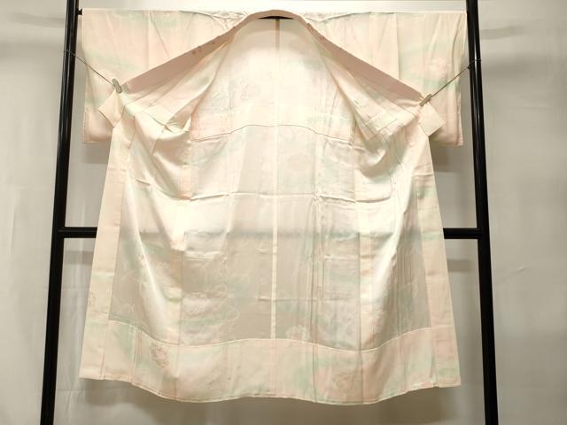 平和屋着物■長襦袢　無双仕立て　舞花地紋　暈し染め　半衿刺繍　正絹　逸品　CABI8015ev