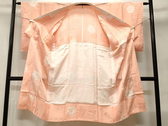 平和屋着物■長襦袢　無双仕立て　絞り　鱗枝花文　正絹　逸品　CABI8017ev