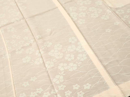 平和屋着物■長襦袢　単衣　芝草花文　正絹　逸品　CABI8019ev