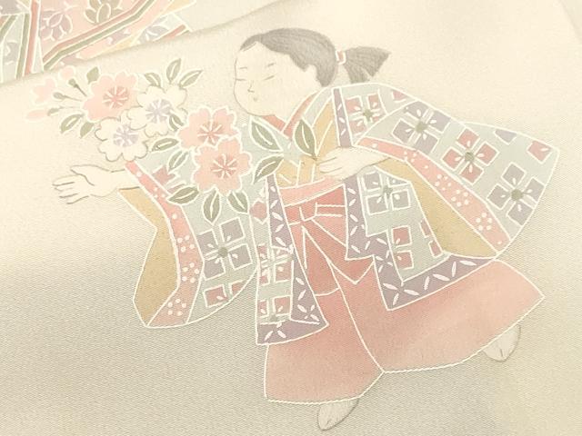 平和屋着物■長襦袢　袷　童子遊び　暈し染め　正絹　逸品　CABI8021ev