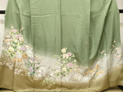 平和屋着物■訪問着　枝花文　暈し染め　金彩　さが美扱い　正絹　逸品　CABI8024ev