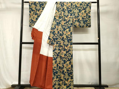 平和屋着物■上質な小紋　松竹梅花文　正絹　逸品　CABI8026ev
