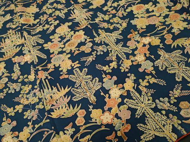 平和屋着物■上質な小紋　松竹梅花文　正絹　逸品　CABI8026ev