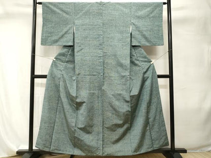 平和屋着物■上質な紬　幾何学文　正絹　逸品　CABI8028ev