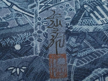平和屋着物●前田仁仙　仁仙更紗　訪問着　枝花文　正絹　逸品　CABI8029ev