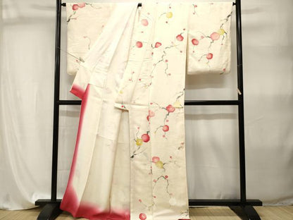 平和屋着物■上質な小紋　枝梅文　正絹　逸品　CABI8040ev