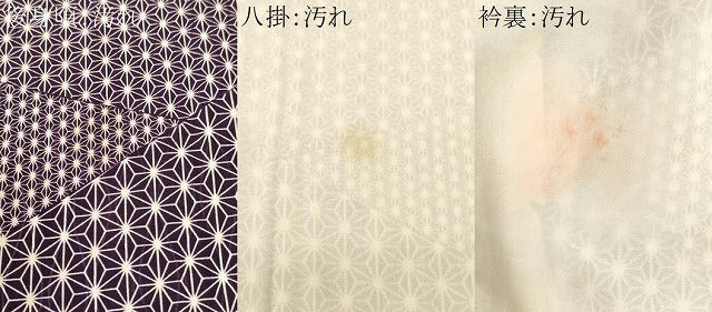 平和屋着物■上質な小紋　切嵌麻の葉文　正絹　逸品　CABI8042ev