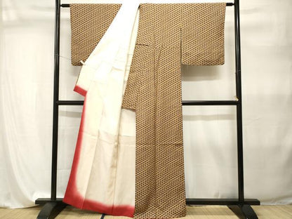 平和屋着物■上質な小紋　籠目文　正絹　逸品　CABI8044ev