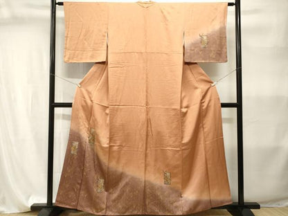 平和屋着物■中国三大刺繍　スワトウ刺繍　総刺繍　訪問着　芒短冊花文　暈し染め　金彩　正絹　逸品　CABI8054ev
