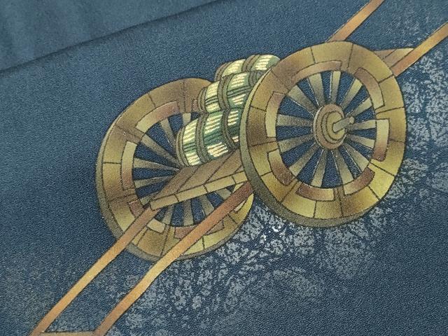 平和屋着物■訪問着　動物人物文　金彩　正絹　逸品　CABI8056ev