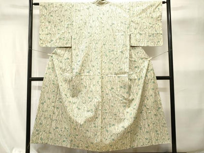 平和屋着物■上質な紬　草木文　正絹　逸品　CABI8059ev