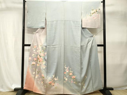 平和屋着物■訪問着　枝花文　花車文　暈し染め　正絹　逸品　CABI8060ev