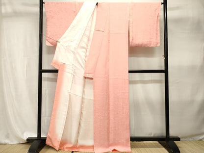 平和屋着物■上質な色無地　松竹梅流水地紋　虹色　正絹　逸品　CABI8062ev