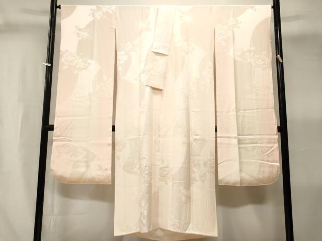平和屋着物■振袖用長襦袢　袷　草花地紋　暈し染め　正絹　逸品　CABI8070ev