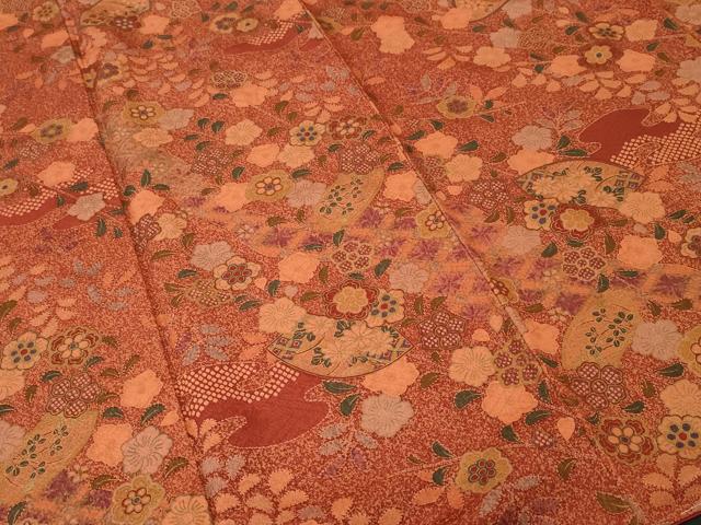 平和屋着物■上質な小紋　辻が花　金彩　正絹　逸品　CABI8076ev