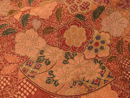 平和屋着物■上質な小紋　辻が花　金彩　正絹　逸品　CABI8076ev
