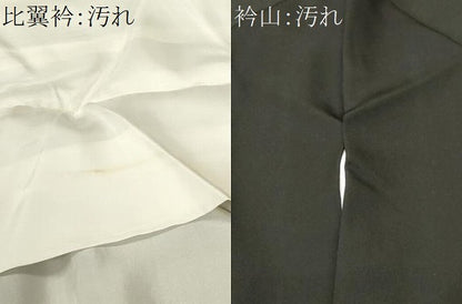平和屋着物■豪華黒留袖　駒刺繍　鼓檜扇冊子鳳凰花文　金彩　正絹　逸品　CABI8078ev