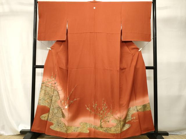 平和屋着物■豪華色留袖　流水枝梅文　暈し染め　金彩　さが美扱い　正絹　逸品　CABI8084ev