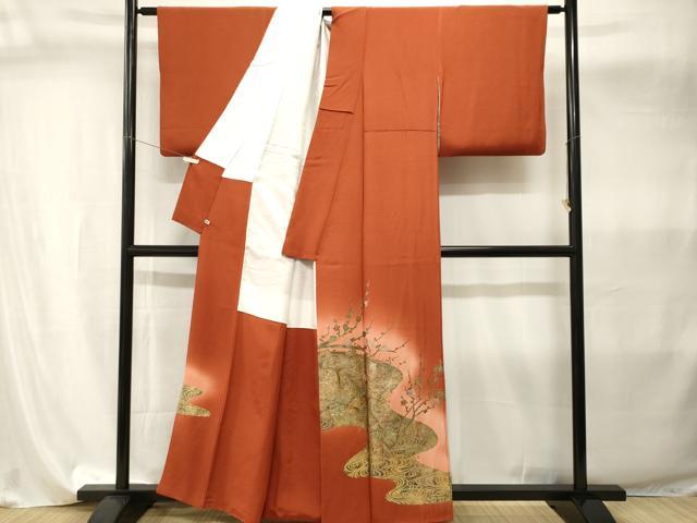 平和屋着物■豪華色留袖　流水枝梅文　暈し染め　金彩　さが美扱い　正絹　逸品　CABI8084ev