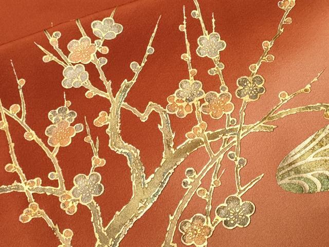 平和屋着物■豪華色留袖　流水枝梅文　暈し染め　金彩　さが美扱い　正絹　逸品　CABI8084ev