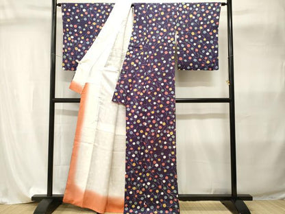 平和屋着物■上質な小紋　抽象文　正絹　逸品　CABI8086ev