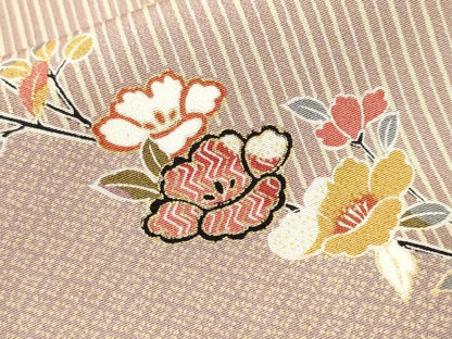平和屋着物■上質な小紋　斜線吉祥花文　金彩　正絹　逸品　CABI8089ev
